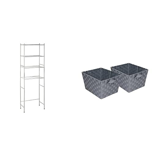 HoneyCanDo 4Tier Space Saver Shelf, Chrome, 24.02" L x 11.02" W x 67