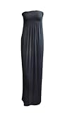 Ditzy Fashion Women's Plain Sheering Boob Tube Maxi Dress