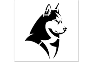 HANDMADE Siberian Husky Stencil 4 Inch Dog Breed Face Reusable Sheet for DIY craft crafting card making cookie cake airbrushing small miniature design MIN10