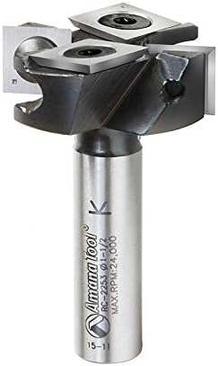 Amana Tool RC-2253 Insert Mini Surfacing & Rabbeting Flycutter 2+2 Flute Design 1-1/2 D x 1/2 Inch CH x 12mm SHK Router Bit