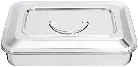 Bingpong Stainless Steel Steriliser Container Medical Tray Nursing Dressing Case for Dental Surgical Tattoo Lab Instrument Dish (6inch)