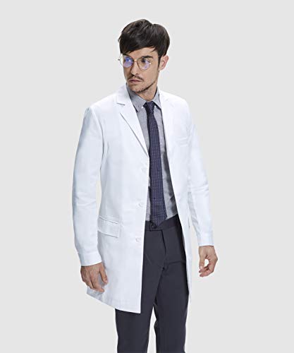 Dr. James Mens Slim Fitted Consultation Lab Coat (36 Inch Length) Size S White - Thumbnail 3