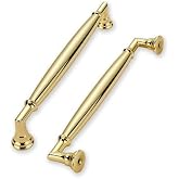 khtumeware 10 Pack 5 Inch(128mm) Polished Brass Cabinet Pulls Heavy Duty Solid Cabinet Handles Kitchen Cabinet Hardware for Cupboard Drawer Handles