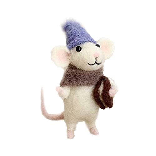 Needle Felting Kit Beginner Felting Kits for Beginners Adult Felt Animal Kit Mice Needle Felting Starter Kit Unfinished Wool Felt Mouse Craft Kit for Beginner DIY Craft