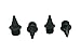 Omni-Lite Pyramid Ceramic Replacement/Upgrade Track Spikes (40 Pack), Black, 3/16