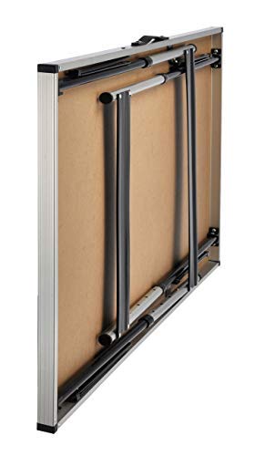 In hoogte verstelbare aluminium campingtafel, 100 x 60 cm, verstelbaar op 4 hoogtes (73, 80, 87 en 94 cm), handig inklapbaar - Image 3