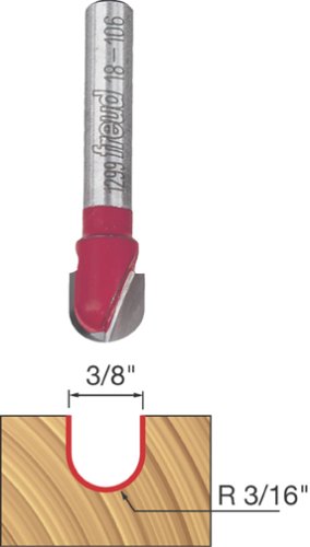 Freud 18-106: 3/16" Radius Round Nose Bit with 1/4" Shank
