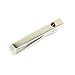 Mens Tie Clip Bar Chrome Finish Small Black Skull - Firm Hold Sleek Look and Perfect For Skinny Ties