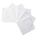 Milesky White Handkerchiefs Premium 60s Cotton 11 Inches (Pack of 6)