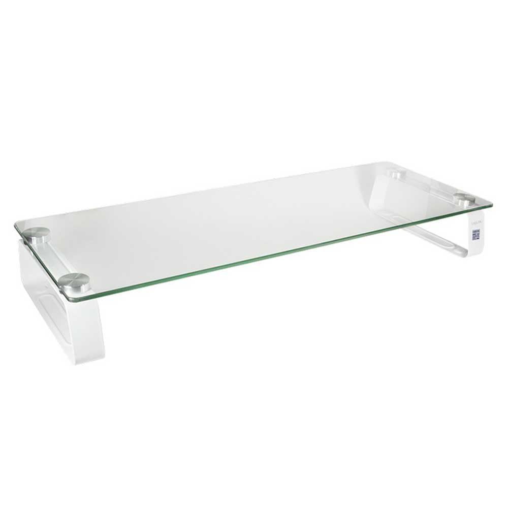 Logilink BP0027 Glass and Metal Monitor Riser, 20 kg Load Capacity, 5 mm Thickness, 560 x 210 x 80 mm (BP0027 TV Stand)