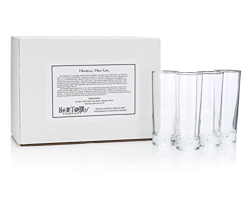 The Best"New York Long Drink" Highball Glass, (Cocktail Party Set of 4)
