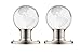 Decor Living, AMG and Enchante Accessories Modern Globe Crystal Door Knobs, Frosted Glass Design, Passage Function for Hall and Closet, Atlas Collection, DK02S SXO, Satin Nickel