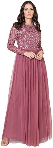 Maya Deluxe Women's Bridesmaid Dress, Desert Rose, 36 price in Saudi Arabia  | Amazon Saudi Arabia | kanbkam