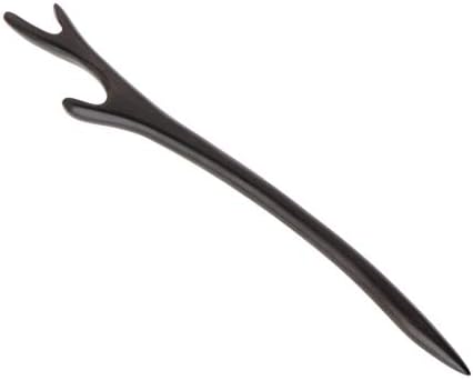 zhiwenCZW Ebony Hairpin Chinese Style Retro Hair Stick Antler Natural Wood Jewelry Vintage