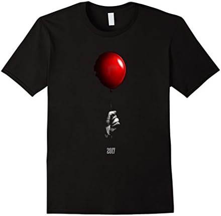 Mens Scary Fear Hold Red Balloon Horror Halloween 2017 T-shirt XL Black