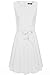 Zeagoo Women Chiffon Summer Sleeveless A-line Pleated Party Cocktail Dress with Belt