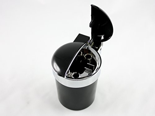 Skyway LED Car Ashtray with Cigarette Case Box Holder - Black - Thumbnail 2