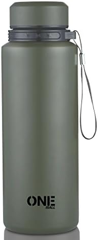 Vacuum Insulated Water Bottle, Stainless Steel Water Bottle,Thermal Coffee Cup, 35oz Travel Mug, Large Size Water Bottle,1 Liter Water Kettle,Classical Metallic Military Style Water Jug (Army Green)