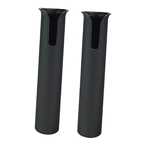 Milageto 2X ABS Selbstklebendes Mastboot 1 Rutenhalter Halterung Organizer Yacht Schwarz