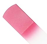 Genuine Czech Coral Pink Crystal Glass 6 1/4 inch Spa Bar Slab Foot File