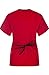 MedPro Women's Contrast Trimmed Solid Medical Scrub Set Mock Wrap Top and Cargo Pants Red & Black M