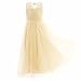 FEESHOW Big Girls Flower Junior Bridesmaid Wedding Gown Party Pageant Tulle Dress