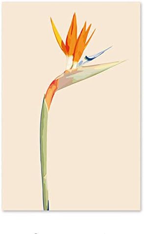 QAZZSF Digital Oil Painting Paradise Bird Flower Strelitzia Animal Canvas Modular Coloring Acrylic Paintings On The Wall Frameless 40X50CM