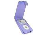iGadgitz Purple Leather Case Cover for Apple iPod Classic 80gb, 120g & New 160gb launched Sept 09 + Belt Clip & Screen Protector