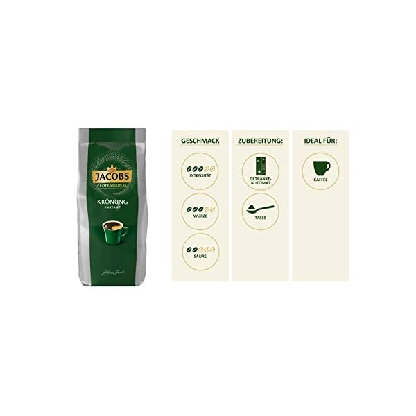 Jacobs Krönung Instant, Instant Kaffee, 500g, kräftiges Aroma, löslicher Bohnenkaffee, Intensität 3/5, ideal für… – Bild 4