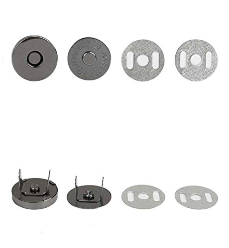 Faxco 50 Sets 18mm Magnetic Button Clasp Snaps(Silver), Magnetic Button Clasp Snaps for Sewing, Craft, Purses, Bags, Clothes, Leather - Thumbnail 5
