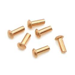 100 Pieces Round Head Solid Rivets Fasteners Copper