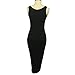 Usstore Women Dress Bandage Bodycon Party Cocktail Maxi Long Dresses (Asia S, Black)