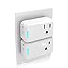 Mini Smart Plug 2 Pack Compatible with Alexa Echo Google Home IFTTT,no Hub Required,Wifi enabled Smart Socket Control your Devices from Anywhere,Occupies Only One Socket