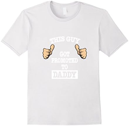 Mens Promoted To Daddy Est. 2017 Gift For New Daddy T-Shirt Baby Small White
