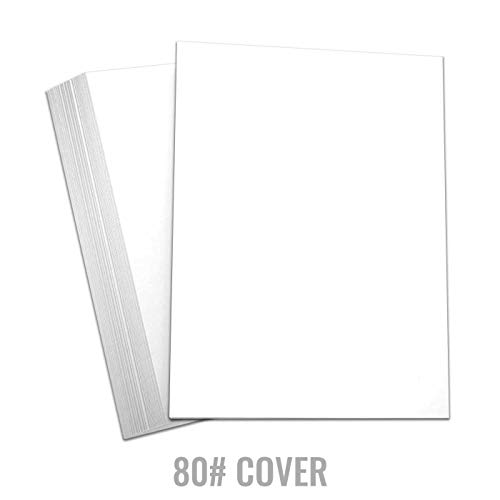 Hamilco White Cardstock Thick Paper  8 1/2 x 11