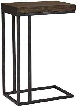 Contemporary Style Solid Calia Sofa Side Table, (Dark)