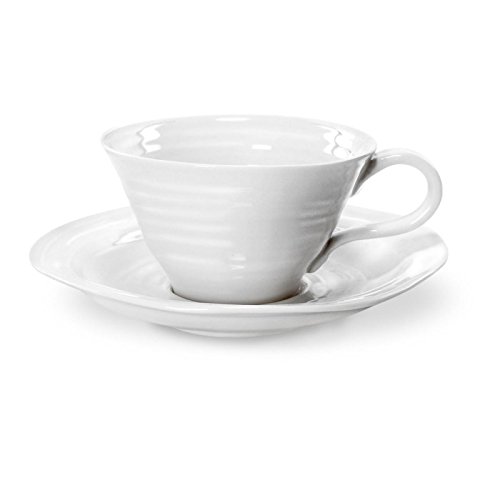 Sophie Conran White Tea Cup & Saucer - Set of 4 Portmeirion