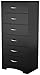 South Shore Step One 6-Drawer Lingerie Chest-Pure Black