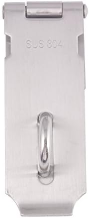 MYMIJUE 304 Stainless Steel Hasp Staple Safety Door Bolt Latches for Padlock 1Pcs (4 Inch)