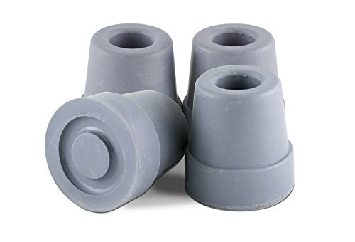 Essential Medical Supply T50012g Quad Cane Tips, Gray, 1/2 Inch