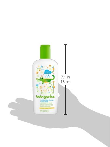 Babyganics Moistsurizing Therapy Cream Wash, 8oz Bottle (Pack of 2)