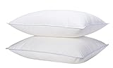 Set of 2 Hypoallergenic SOFT and Fluffy Pillow with 100% Cotton Cover and EXTRA FINE FIBER / POLY Filling - Dust and mite Repellent, Queen Size,(Set of 2)