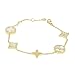 Baoli 18k Gold White Shell Clover Women's Chain Bracelet (titanium-and-gold)