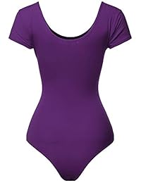 Awesome21 - Body de algodón sólido para mujer