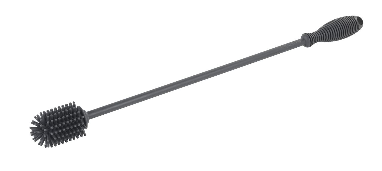 WENKO 54760100 Silicone bottle brush - extra long, Silicone, 3.5 x 38 x 3.5 cm, Anthracite