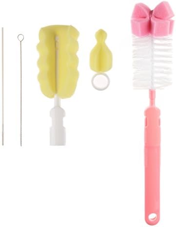 Baby Bottle Cleaning Brush Set for Cups Baby Bottle Cleaner Nipple Straws and more