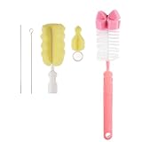 Baby Bottle Cleaning Brush Set for Cups Baby Bottle Cleaner Nipple Straws and more