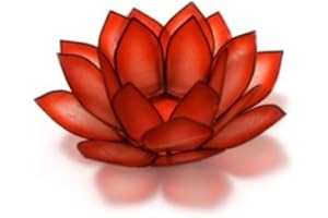 Om Gallery Capiz Shell Lotus Flower Decor Tealight Candle Holder for Serene Ambiance - Handmade Decorative Candle Holders for Meditation, Yoga, and Relaxation, Horizon