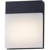 Maxim Lighting 86165BK Eyebrow-8W 1 LED Outdoor Wall Lantern-6.25 Inches Wide by 7.75 inches high