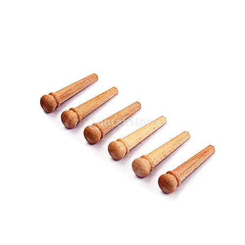 6pcs Durable Maple Acoustic Guitar Bridge Pins String Pegs for DIY Accessory